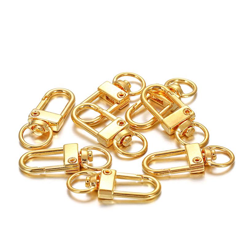 Portachiavi con moschettone a pinza di aragosta girevole: Connettore durevole in lega color-preservante per gioielli e accessori