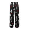 Men's Knitted Fashion Print Pocket Casual Pants Pajama Pants