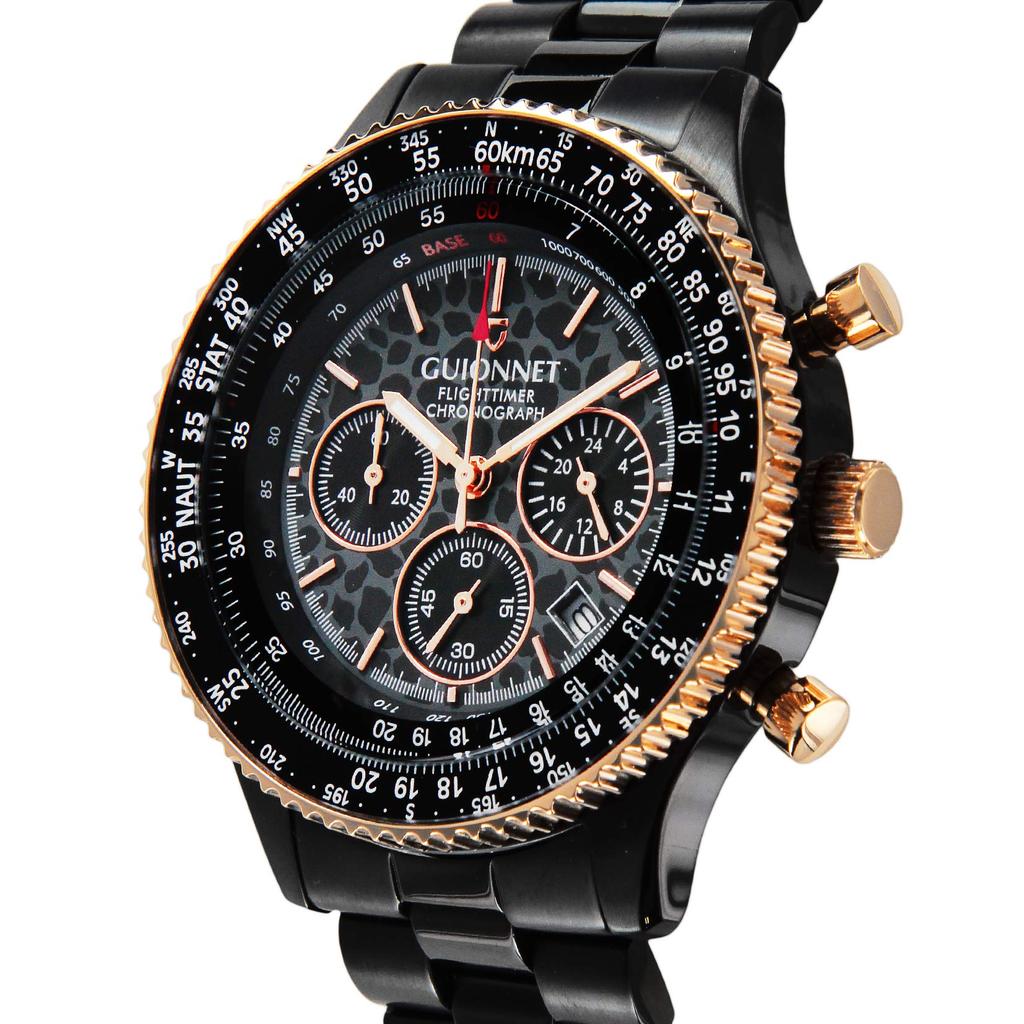Ghione Watch Flight Timer Pilot Chronograph FT42PLP Day Father's