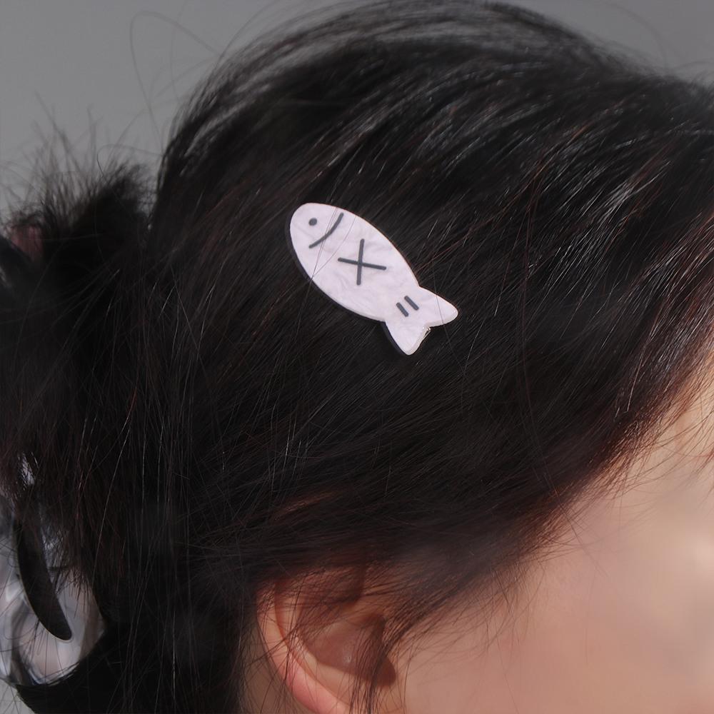 Acetic Acid Bangs Clip Fish Bone Hair Pins Side Clip Hair Clips for Women Women