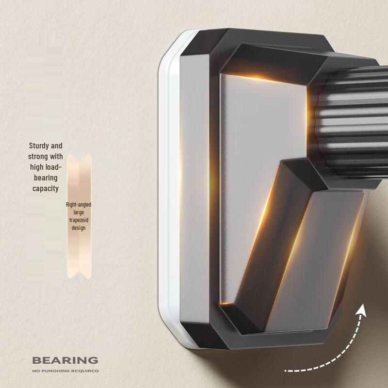 Gaobei L-Shaped Extendable Shower Curtain Rod, Gunmetal Gray