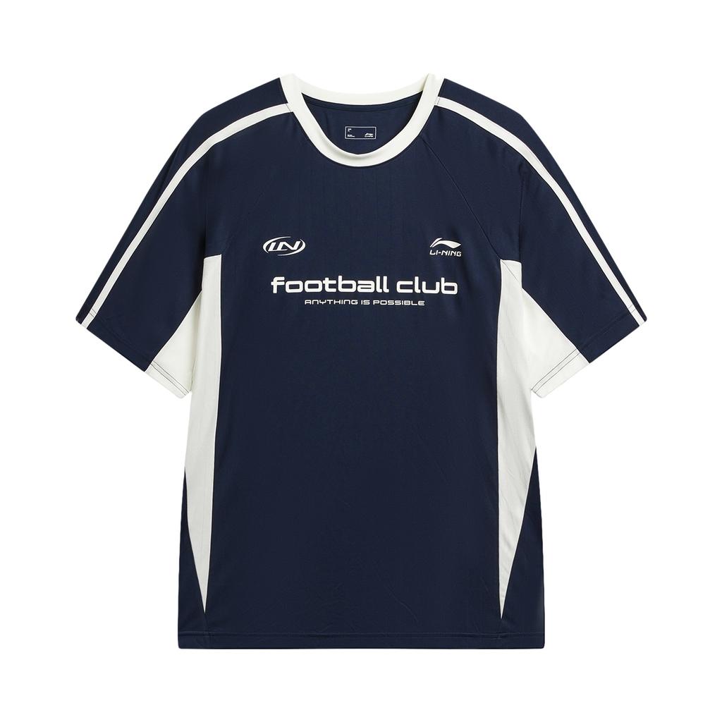 Li-Ning Sport Lifestyle Series Logo Letter Color Block Round Neck T-Shirt Men Tops ATSW265-2