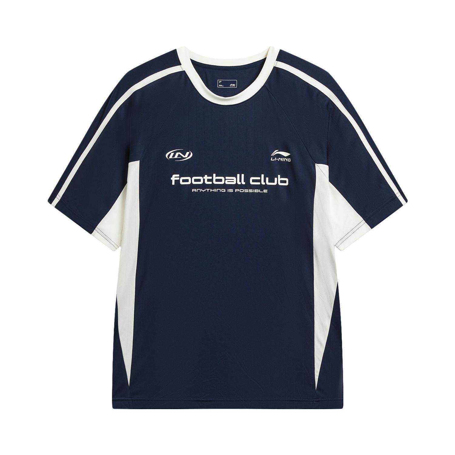 Li-Ning Sport Lifestyle Series Logo Letter Color Block Round Neck T-Shirt Men Tops ATSW265-2 S