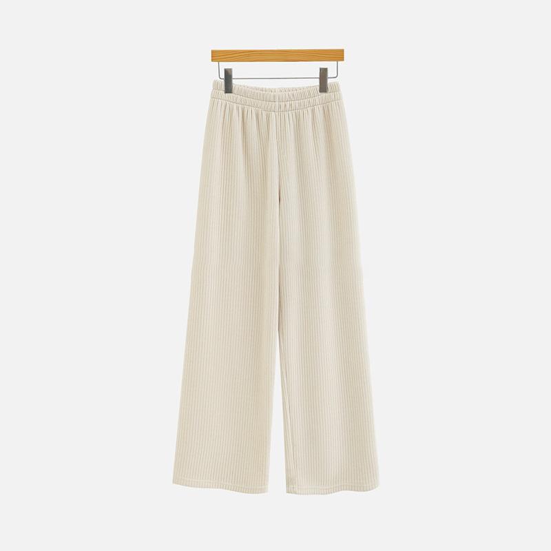 

Повседневные прямые брюки длиной до пола с высокой талией и широкими штанинами