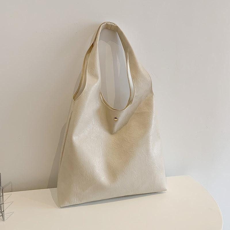 American Retro College Style Large-Capacity Bag Women'S Autumn And Winter Maillard Relaxation Shoulder Tote Bag