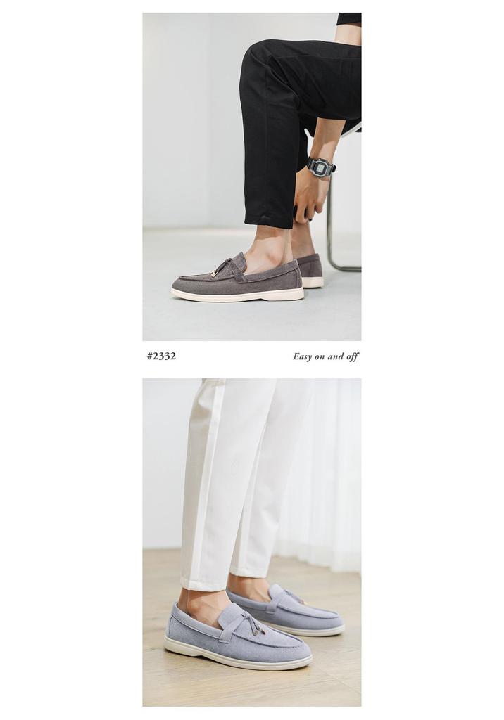 Men's 2025 Summer Slip-On Loafers - Large Size, Flat Bottom