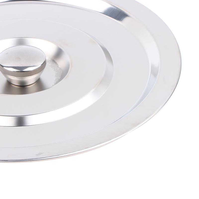 1Pc 28/30/32Cm Silver Round Pot Lid Kitchen Thicken Stainless Steel Saucepan Cover Replacement Universal Kitchen Food Lid
