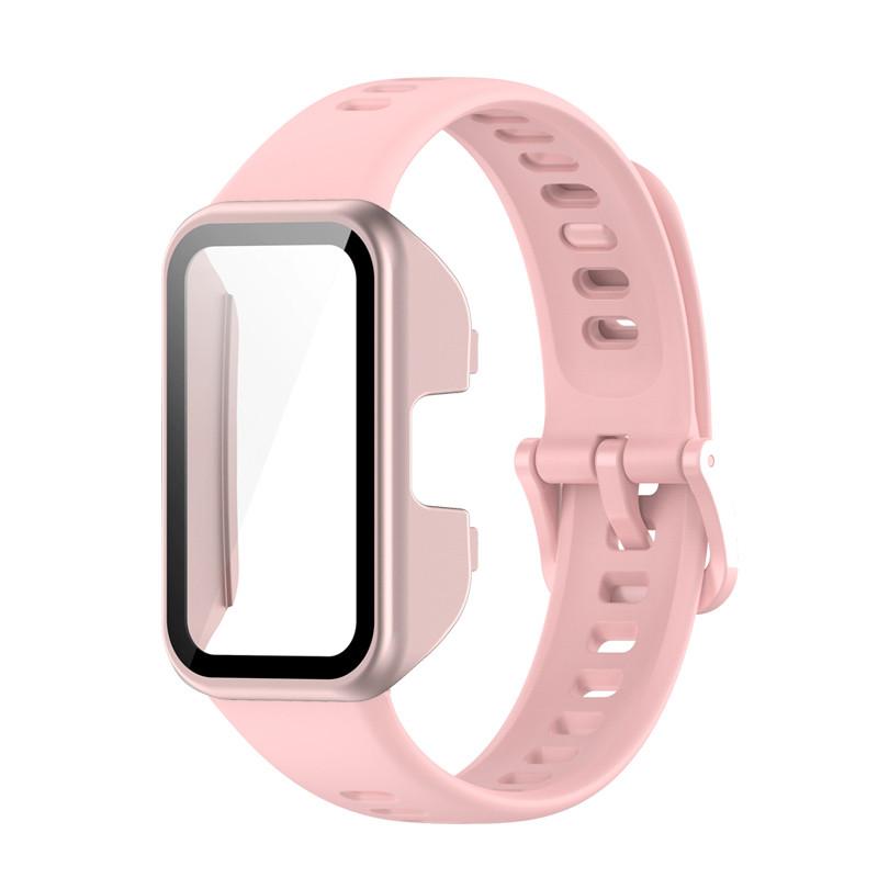 Silicone Wrist Strap and PC Hard Case For Huawei Band 8 9 10 Bracelet Wristband Belt for Huawei Band10 Accessories