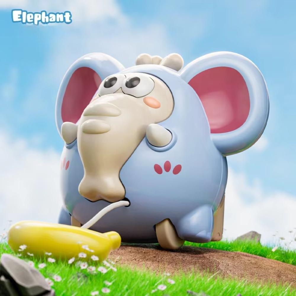 Pulling Rope Car Inertial Sliding Game Animal Clockwork Toy Pull Line Elephant Toy  Toddler