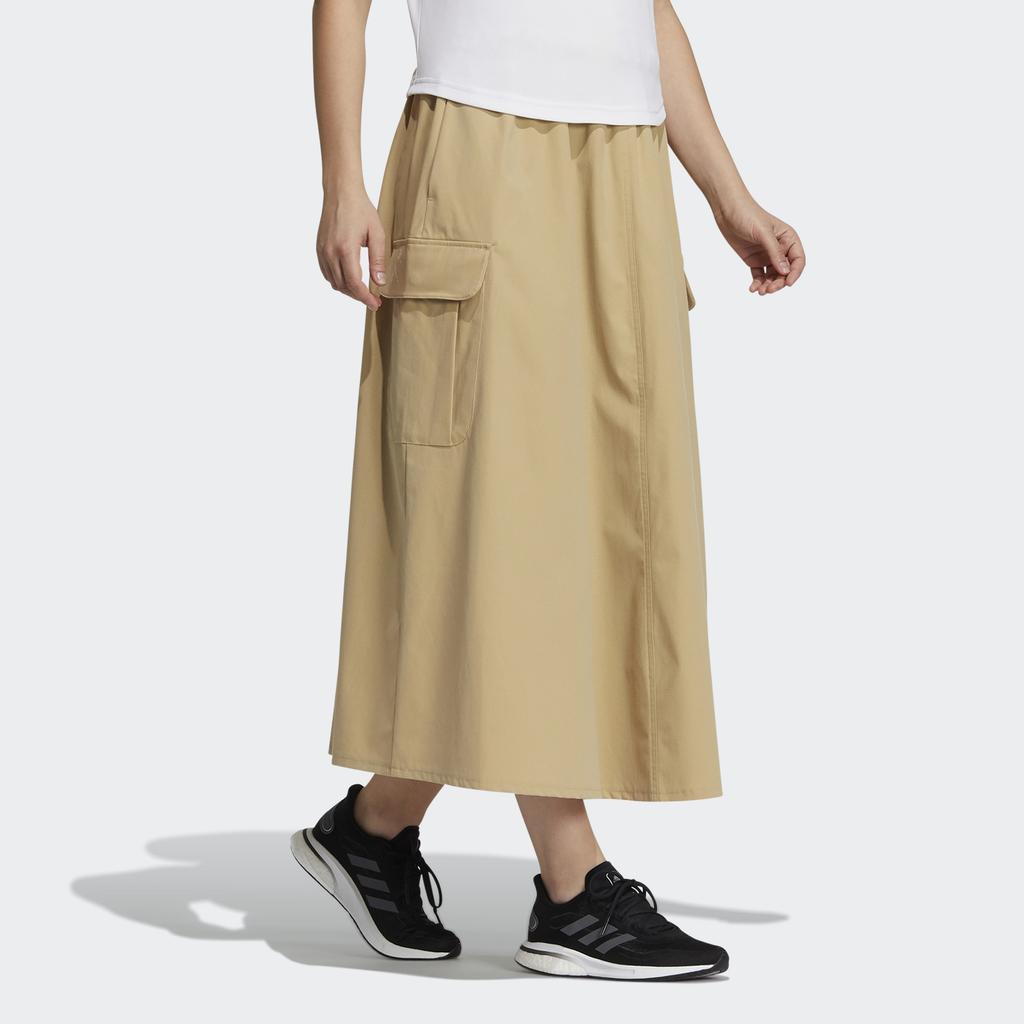 Adidas Fusta Preserve Culoare uni Sport Casual Long Femei Bottoms Kaki H29521