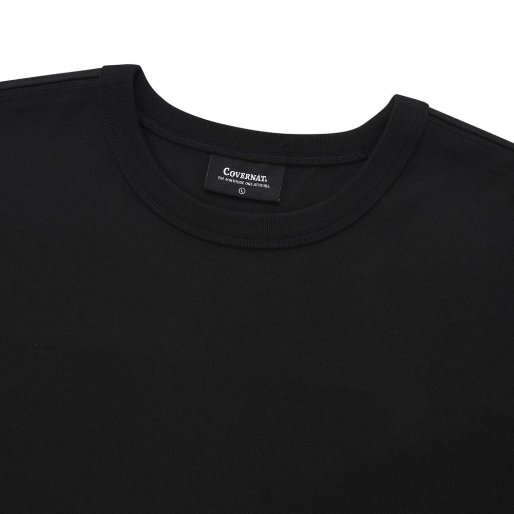 COVERNAT Woven Mix T-Shirt Black