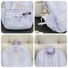 Schoolbag Korean simple casual striped schoolbag female junior high school student backpack large capacity class commuter travel backpack