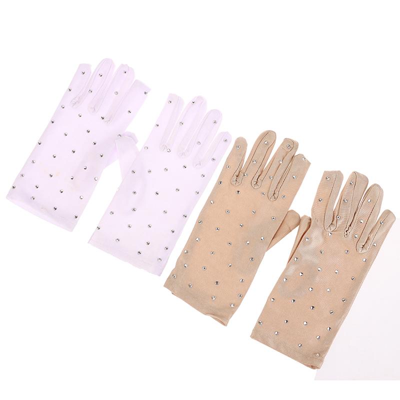 1 par skinnende kunstløphansker votter vaskbare hansker hurtigtørkende voksen skøyteoppvisning