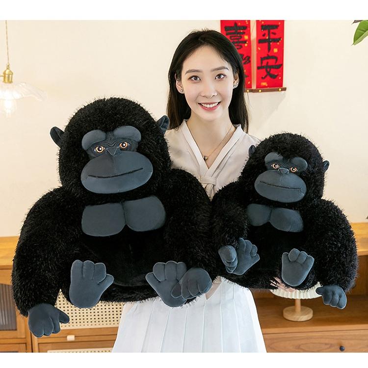 Neuer 50cm Riesiger Stoffaffe Gorilla Puppe Plüschtier Wildes Zoo Tier Schwarzer Flauschiger Plüsch Plüschtier Peluche Kinder Geburtstags Überraschungsgeschenke Deko