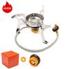 Neuer Camping-Gaskocher Tragbar Faltbar Outdoor Rucksacktouren Winddichter Kocher Touristenausrüstung zum Kochen Wandern BBQ Picknick 4800W