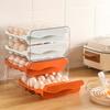 Refrigerator Drawer Type Egg Storage Box Transparent Thickened 32 Grid Egg Box Food Grade Double Layer Can Be Stacked Fresh-keeping Box