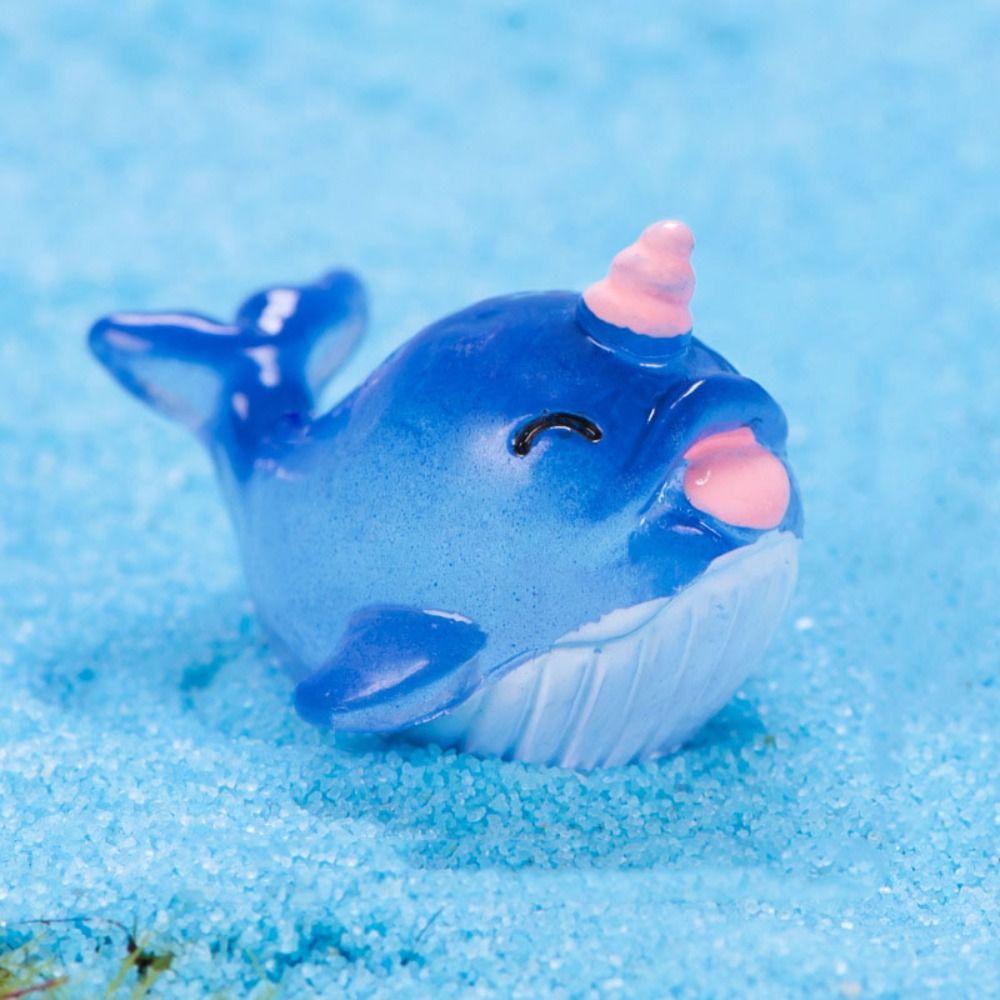 DIY Cartoon Fish Statue Resin Mini Sealife Models Gift Miniature Marine Animal Figurines