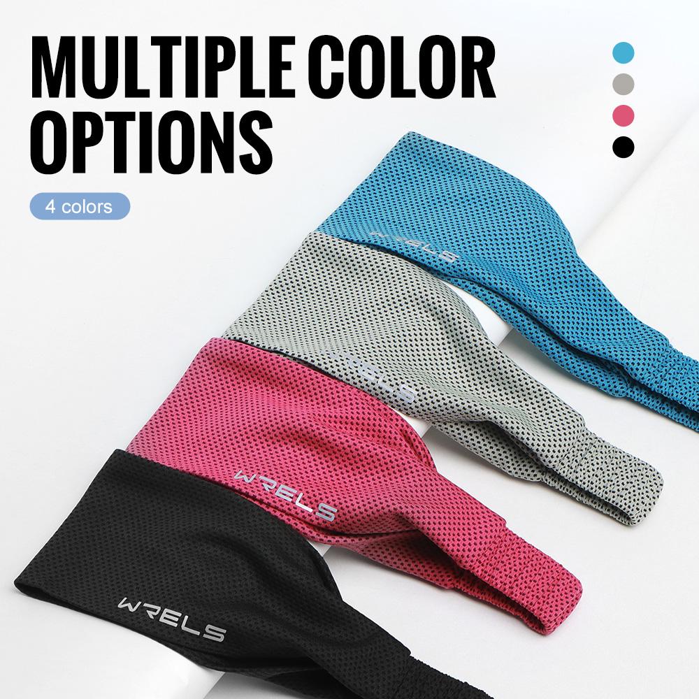 WRELS Sport Headband Sweatband Running Hair Band Yoga Fitness Gym Workout Mesh Breathable Moisture Wicking Anti Slip Hairband