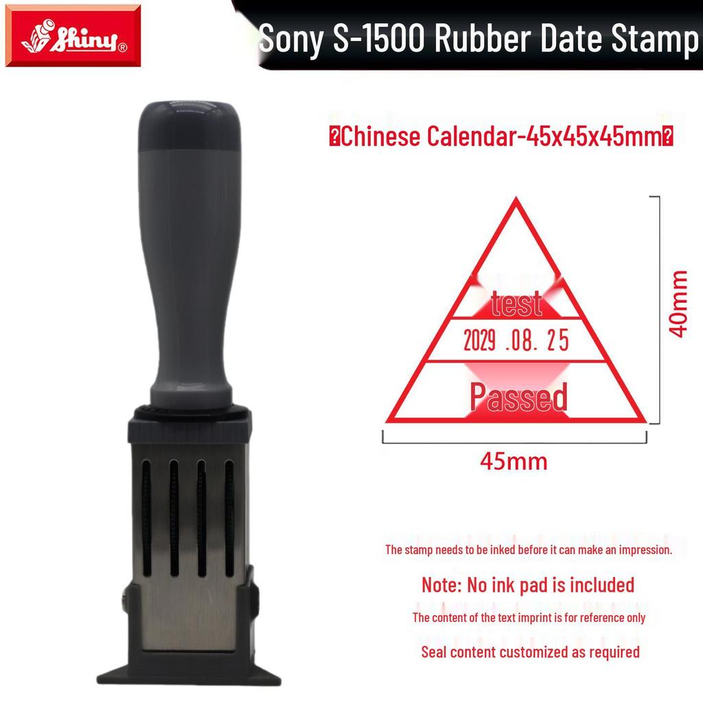 Adjustable Date & Custom Name Rubber Stamp - Shiny Dial, Personalized & Handmade Engraving