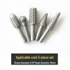 5-Piece Woodworking Rotary File Set: Grinding and Carving Heads for Wood Embossing