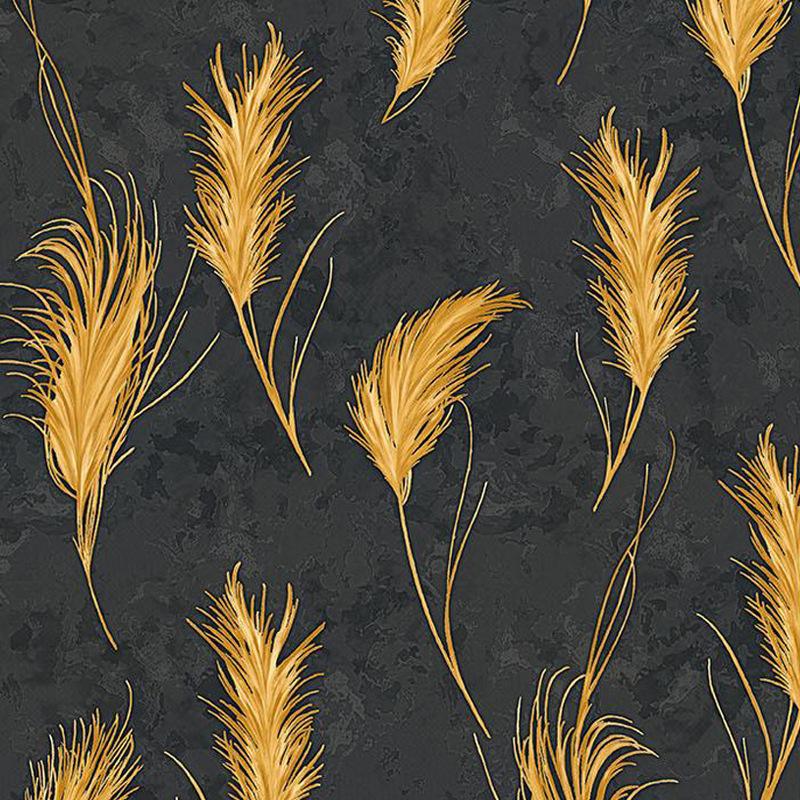 Papel De Parede Modern Minimalist Black Gold Feather Wallpaper 3D Living Room Abstract Wall Paper Mural