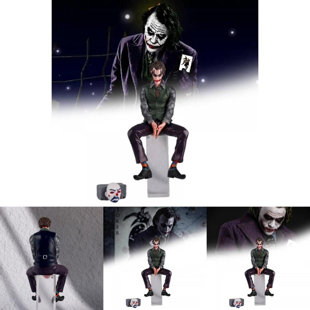 Stunning Suicide Squad Joker Figure Sitting Pose Pvc Desktop Display Model For Collectors