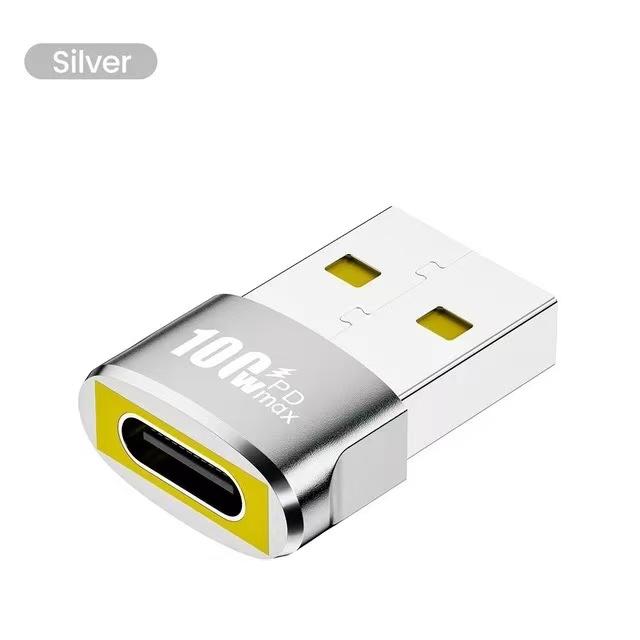 1/2/5Pcs USB To Type C OTG Adapter USB USB-C Female To USB Male PD100W Fast Charging OTG Connector For PC Macbook Samsung