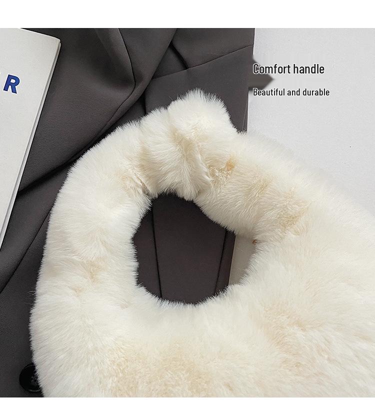 Damen Trendige Winter Plüsch Handtasche - Vielseitige, Stilvolle, Fellige und Süße Kleine Tasche