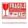 Large Self-Adhesive Fragile Sticker - Handle with Care, Do Not Press