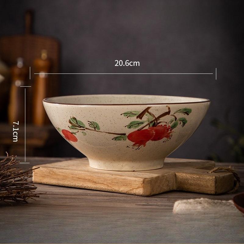 Vintage Bamboo Hat Bowl Japanese-style Tableware Home Kitchen Noodle Bowl Ceramics&pottery Soup Plates Utensils for Kitchen Gift