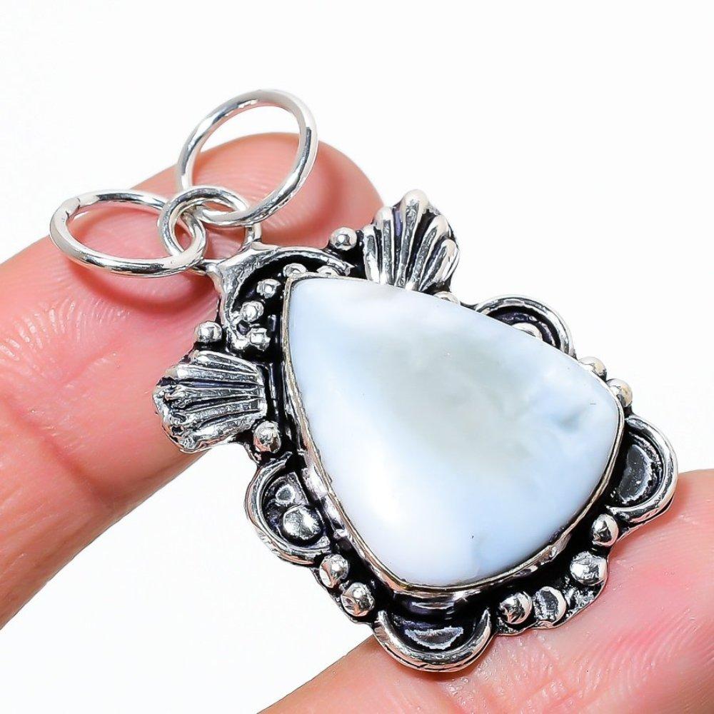 Natural Owhyee Opal Gemstone Handmade 925 Sterling Silver Pendant 1.89" Y0G57