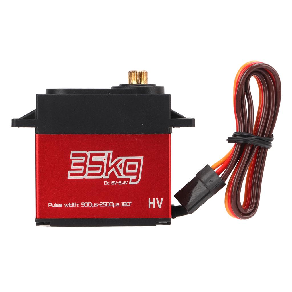 2Pcs 35kg High Torsion Coreless Motor Servo Full Metal Gear with Metal Steering Gear Arm for 1/8 1/10 Remote Control Cars