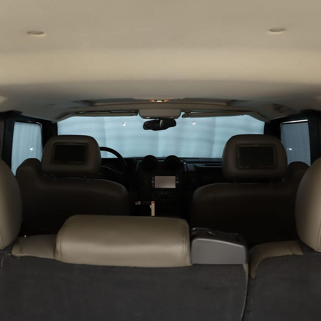 METYOUCAR Car Sunshade Set for Hummer H2 Folds and UV Protection for Easy and Fits Full Window Glass 8-Piece 2003-2009, Up, Heatsink, Parking,