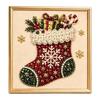 Christmas Santa Claus Pearl Art DIY Kit Framed Bead Embroidery Educational Craft Perfect Birthday Holiday Gift for Kids