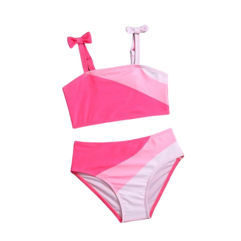 

2024 Cute Two-Piece Girls Bikini Swimsuit for Small and Medium Children 7 Years