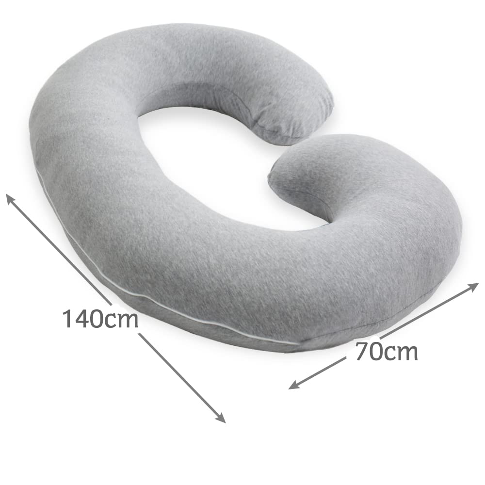 Body Pillow for Knit Popular Maternity Nursing Fluffy Enveloping Side Pregnancy Removable Cover C-Shaped Pregnancy, Cooling, Fabric, Pillow, Cushion,