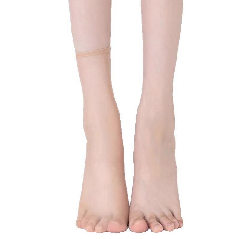 10 Pairs of Women's Summer Thin Dispensing Non Slip Anti Hook Silk Foot Massage Tube Stockings