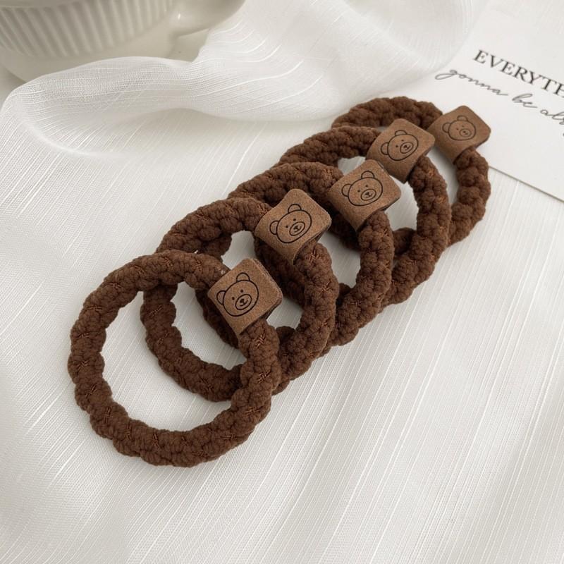 5 unidades por bolsa de coleteros elásticos para mujer y niña, banda de goma para el pelo, accesorios para el cabello