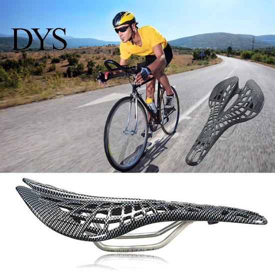 Bike Seat Cushion High Stability Stainless Steel Stand Saddle Carbon Fiber Racing Bicycle Riding Spider-web Hollow for Outdoor Cycling