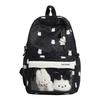 Dot Print Women's Large Capacity Backpack Lightweight Student Schoolbag