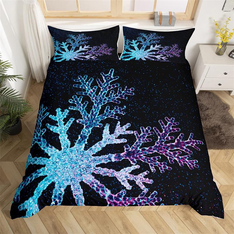 Poszwa na kołdrę bałwan choinka płatek śniegu poszwa na kołdrę kreskówkowy zestaw pościeli mikrofibra święta Bożego Narodzenia Nowy Rok prezent zestaw do łóżka