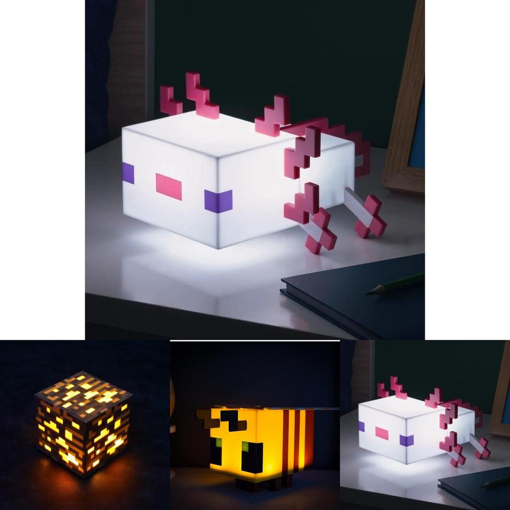 Farbwechselndes Minecraft-Themen-Nachtlicht mit wiederaufladbarem ABS-Taschenlampen-Design für Kinder