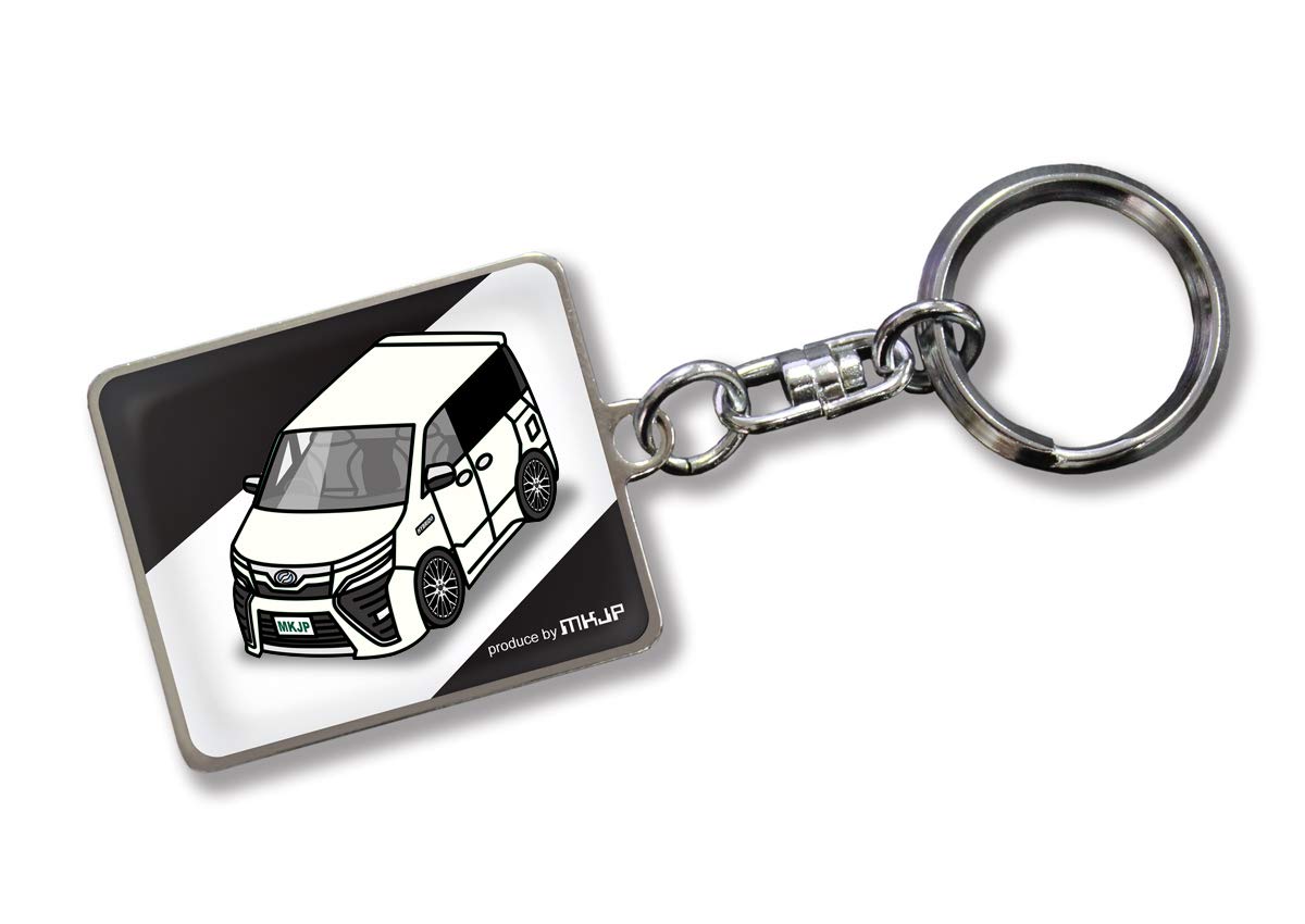 

MKJP Кастомный брелок Toyota Voxy Hybrid ZS Kirameki ZWR80 Черный автомобиль Белый базовый цвет белый