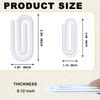 10 Pack Sublimation Blanks Acrylic Paper Clips, 4" x 2" Jumbo Paper Clips Clear for Heat Transfer DIY Design, School Classroom Stationery Office,