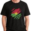 Burkina Faso Flag Graphic T-Shirt Fashion Vintage Unisex Streetwear Minimalist Style Cotton Casual Wear Tees Men Tops Camisetas