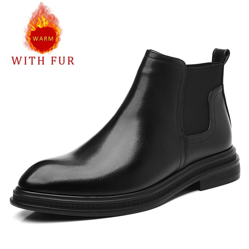 Men boots Classic Gentleman British Style Work Office Dress up party Black brown plus size 38 48 Autumn and winter shoes 39 10190₽