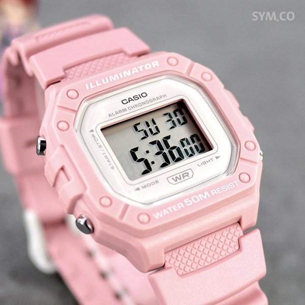 Casio Pastel Color Common Couple Recommended 7 Year Battery Light Sports Watch 218C Pink A