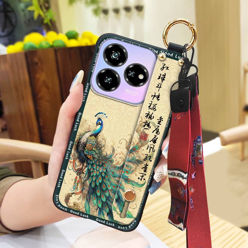 Back Cover For Mom Phone Case For ZTE Blade V60 Design/Axon 60 Lite Wrist Strap Wristband Anti-dust Phone Holder Lanyard