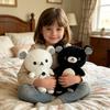 Black White Series Rilakkuma Collection Plush Kawai Teddy Bear Stuffed Doll Kawaii Room Dcor Korilakkuma Plush Toys Gifts