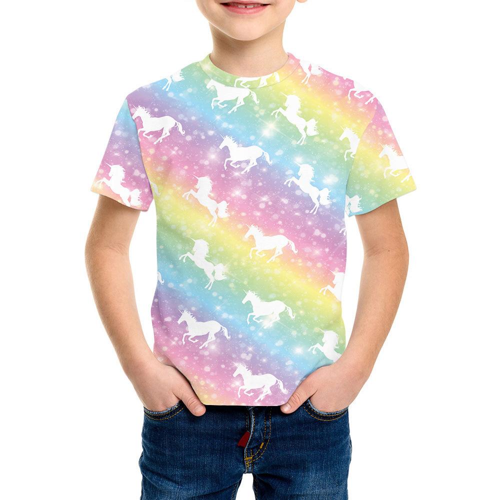 

Детские футболки Детская одежда с короткими рукавами Летняя футболка для мальчиков с 3D-принтом из мультфильмов 13-14Y